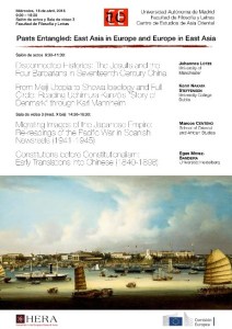 Pasts Entangled: East Asia in Europe and Europe in East Asia